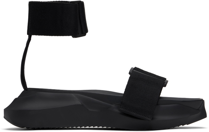 Photo: Rick Owens Black Hollywood Strap Spartan Geth Slide Sandals