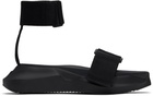 Rick Owens Black Hollywood Strap Spartan Geth Slide Sandals