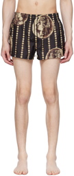 Dolce & Gabbana Black Coin Swim Shorts