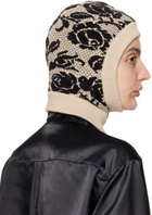 Ernest W. Baker Beige Rose Jacquard Balaclava