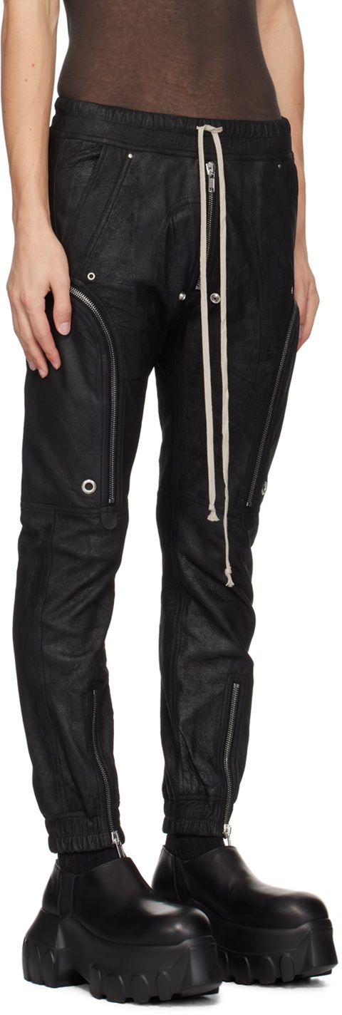 RICK OWENS | PORTERVILLE BAUHAUS CARGO BLACK (TE) パンツ Rick Owens Porterville Bauhaus Leather Cargo Pants | Black