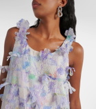 Susan Fang Floral-appliqué minidress