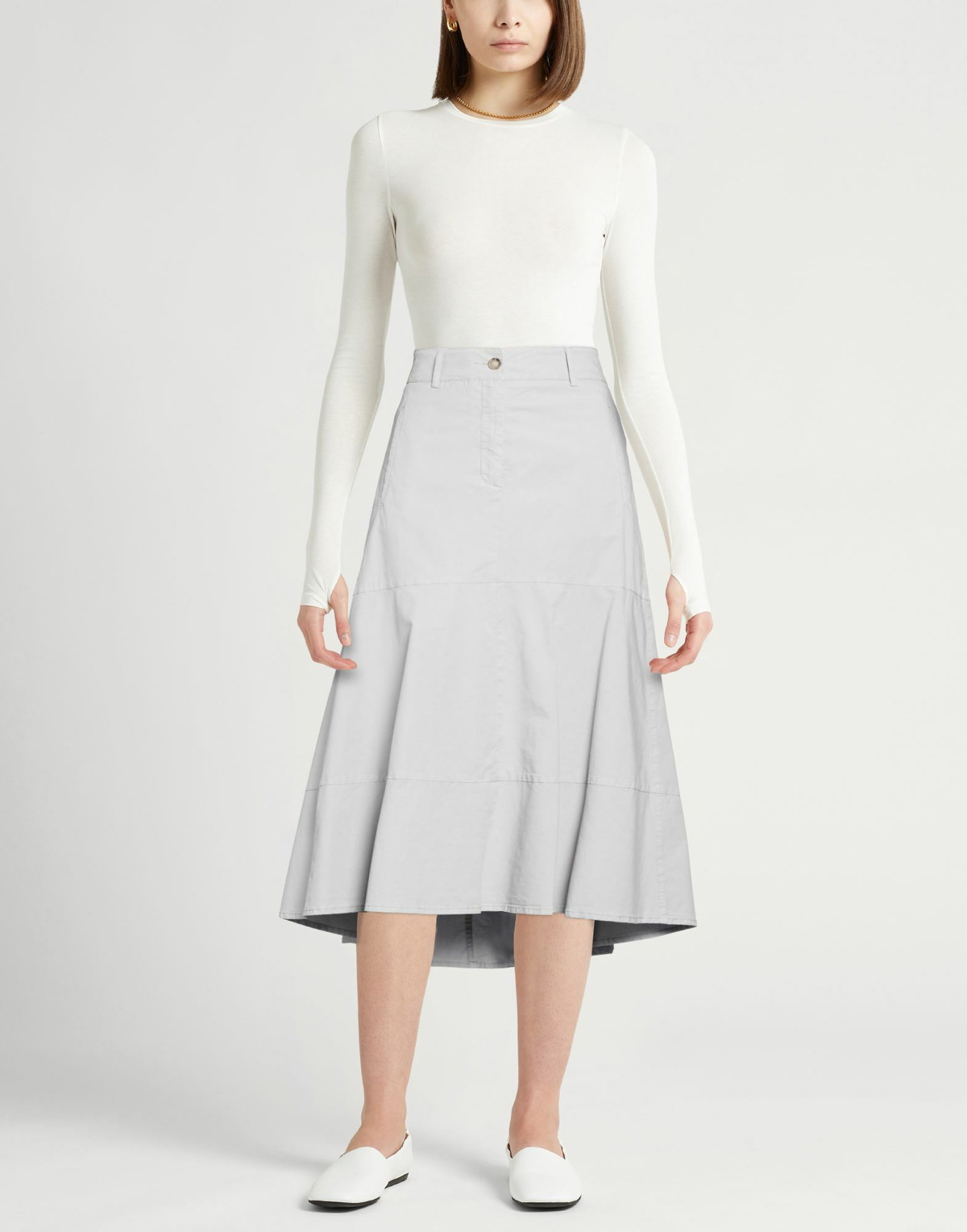Peserico Womens Midi skirt Light in Grey