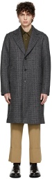 Harris Wharf London Grey Wool Double-Faced Coat