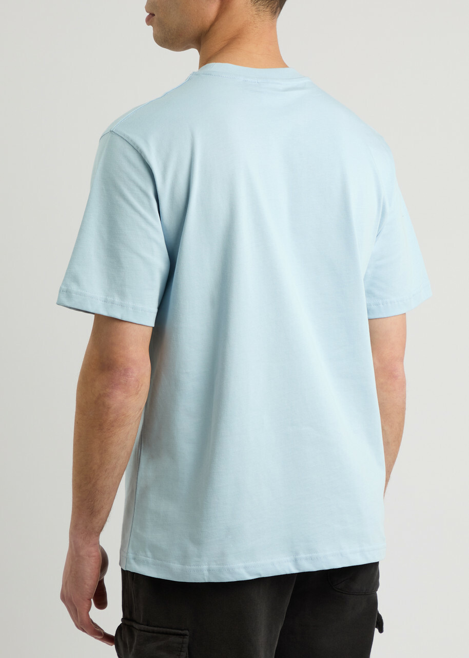 Daily Paper Orbit Logo Cotton T-shirt Light Blue