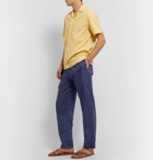 SMR Days - Striped Embroidered Cotton Drawstring Trousers - Blue