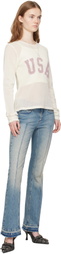 GUESS USA White Front Lettering T-shirt
