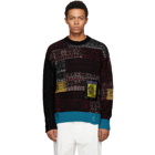 Diesel Black and Multicolor K-Lambro Crewneck Sweater