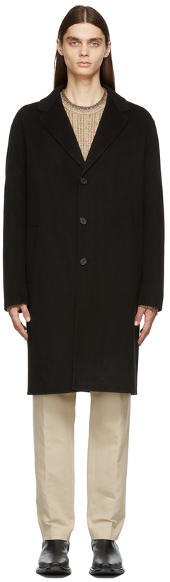 Photo: Acne Studios Black Brushed Wool Coat