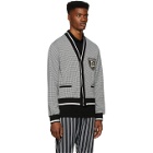 Dolce and Gabbana Black and White Houndstooth Cardigan