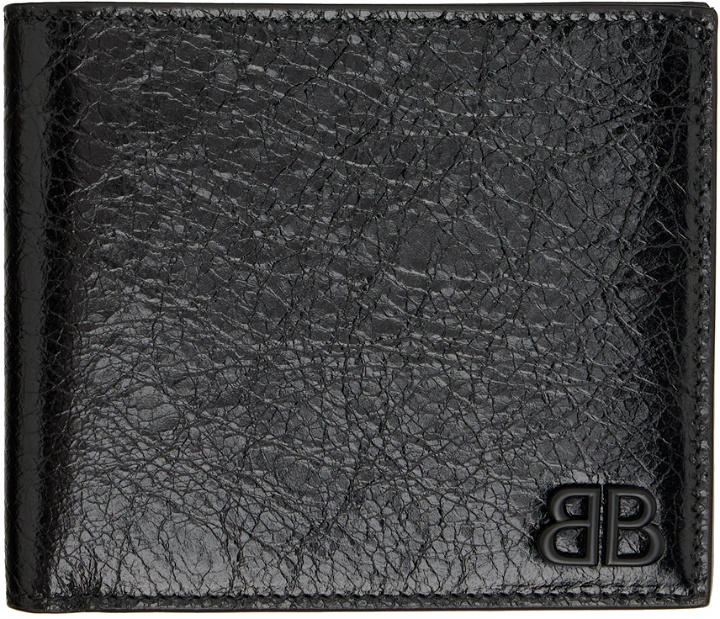 Photo: Balenciaga Black Monaco Square Folded Wallet