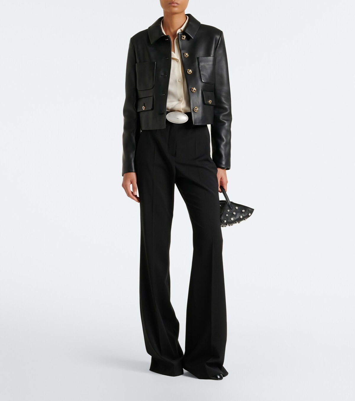 Altuzarra Oval Plaque suede belt