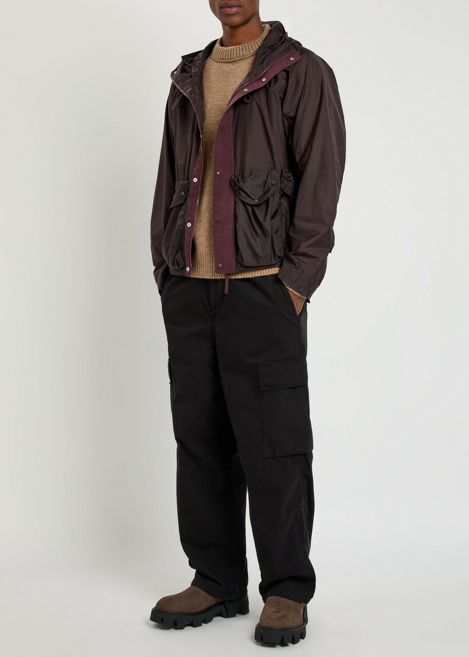 Ten C Skye Panelled Shell Jacket Dark Brown