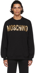 Moschino Black Metallic Logo Sweatshirt