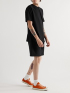 Abc. 123. - Straight-Leg Webbing-Trimmed Logo-Embroidered Cotton-Blend Jersey Drawstring Shorts - Gray