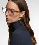 Bottega Veneta Slim Ribbon aviator glasses