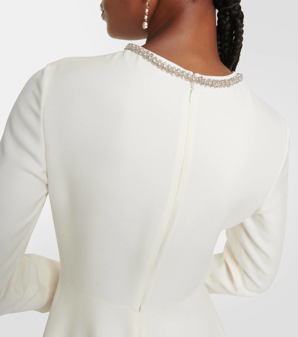 Valentino Crêpe Couture embellished midi dress Valentino