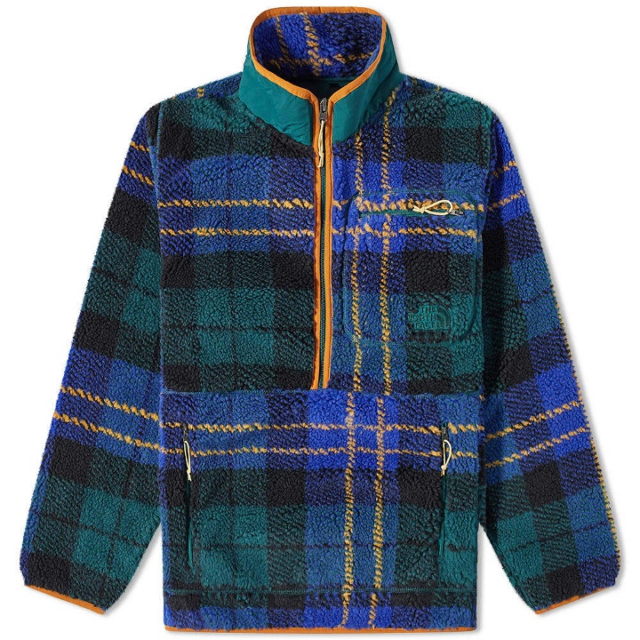 Photo: The North Face Men's Jacquard Extreme Pile Pullover in Ponderosa Green Halfdome Plaid