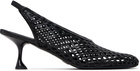 Proenza Schouler Black Tee Perforated Slingback Heels
