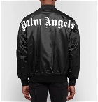 Palm Angels - Logo-Print Shell Bomber Jacket - Men - Black