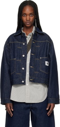 Carhartt Work In Progress Navy Belmar Denim Jacket