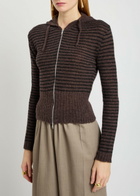 Our Legacy Compact Striped Brushed Alpaca-blend Jumper Brown
