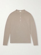 Hartford - Garment-Dyed Lyocell and Cotton-Blend Jersey Henley Shirt - Neutrals
