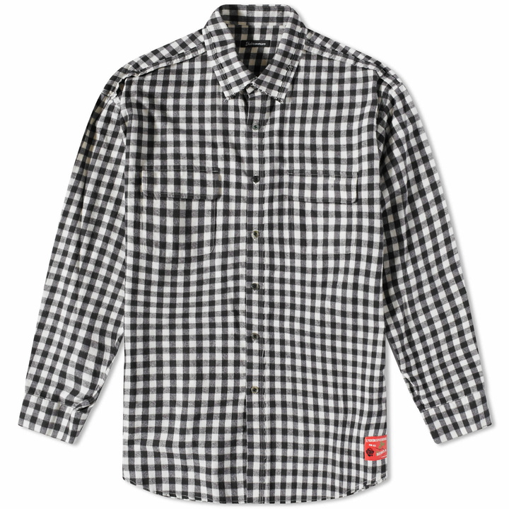 Photo: Undercoverism Men's Gingham Shirt in Black/White