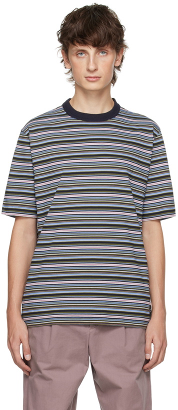 Photo: PS by Paul Smith Blue Striped T-Shirt
