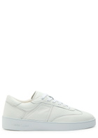 Jude Llow Pierre Panelled Grained Leather Sneakers White
