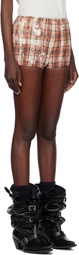 R13 Orange Bloomer Shorts