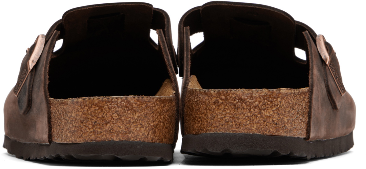 Birkenstock Brown Regular Boston Soft Footbed Slip-on Loafers