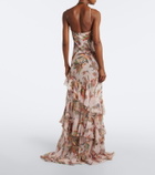 Etro Floral ruffled gown