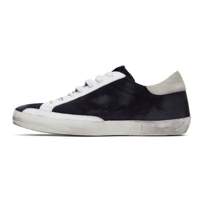 Golden Goose Navy and Grey Superstar Sneakers Golden Goose Deluxe Brand