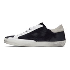 Golden Goose Navy and Grey Superstar Sneakers