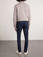Canali - Slim-Fit Tapered Cotton-Blend Twill Chinos - Blue