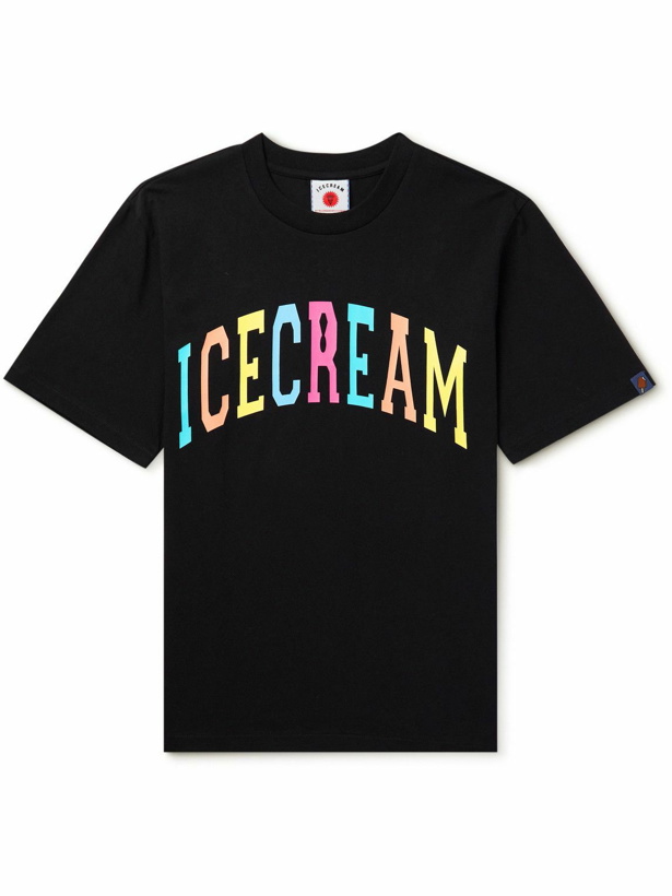 Photo: ICECREAM - Logo-Print Cotton-Jersey T-Shirt - Black
