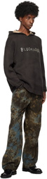 BLUEMARBLE Brown Embroidered Knitted Hoodie