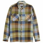 Wax London Men's Whiting Pike Check Overshirt in Khaki/Multi