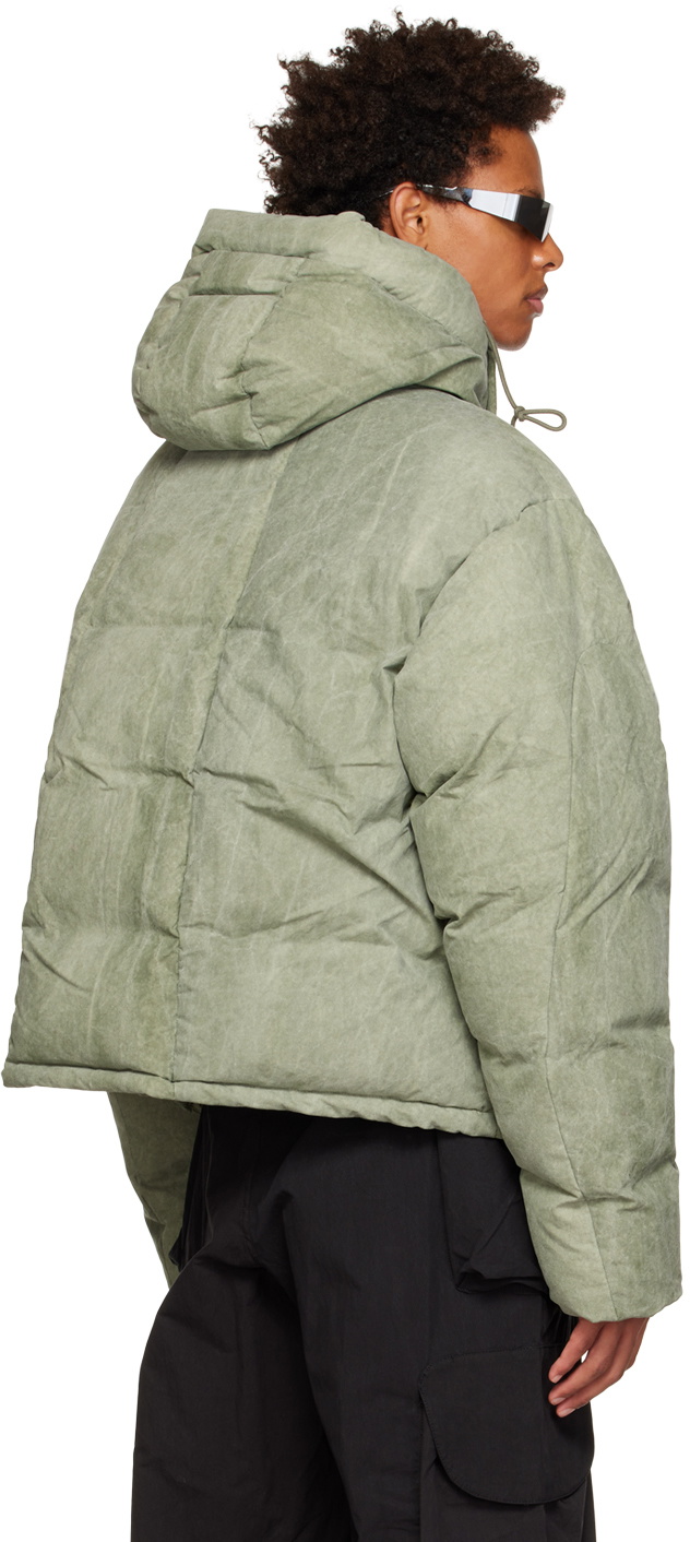 SOA Puffer Down Jacket in Green - Entire Studios