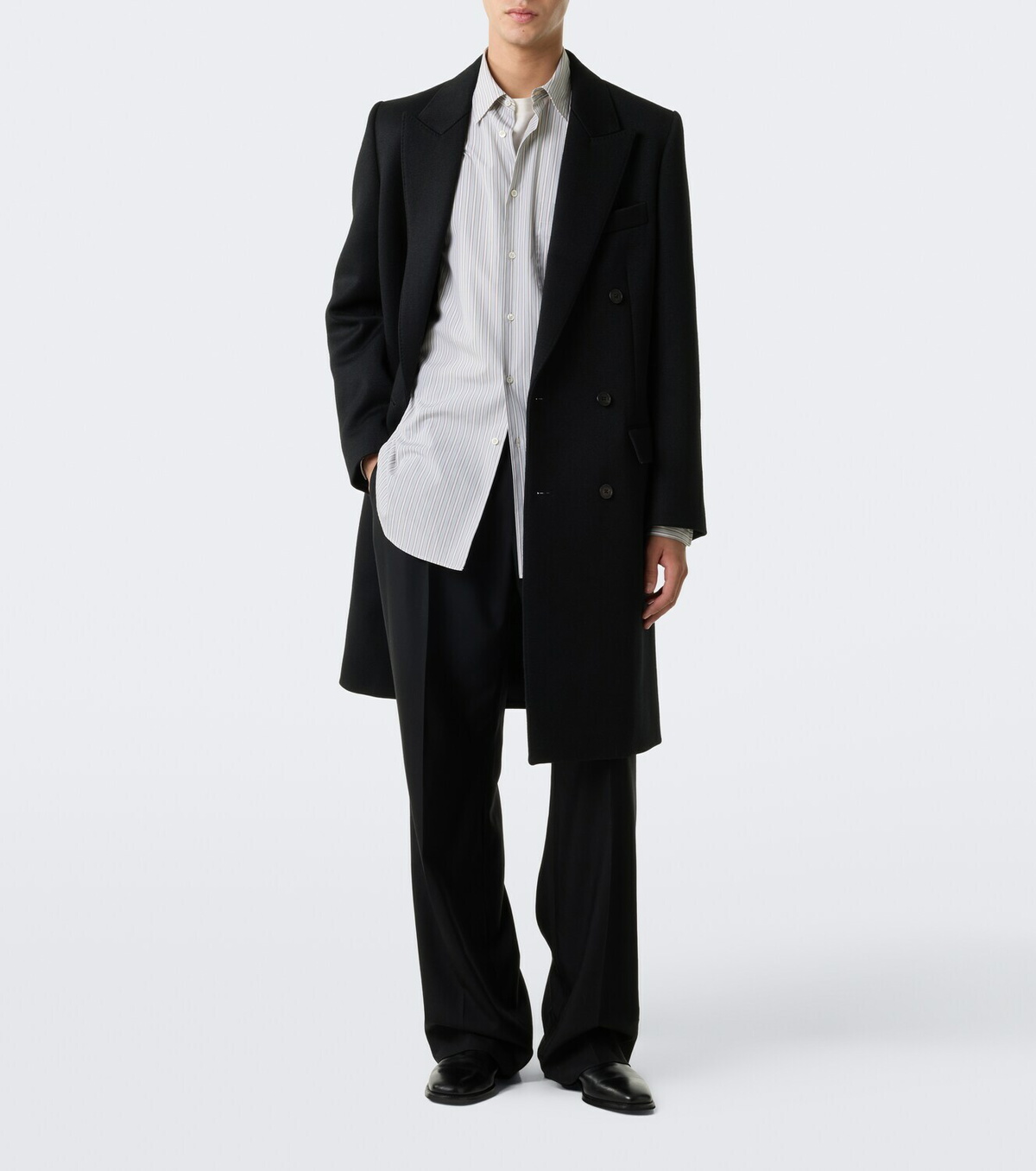 The Row Uday striped cotton poplin shirt