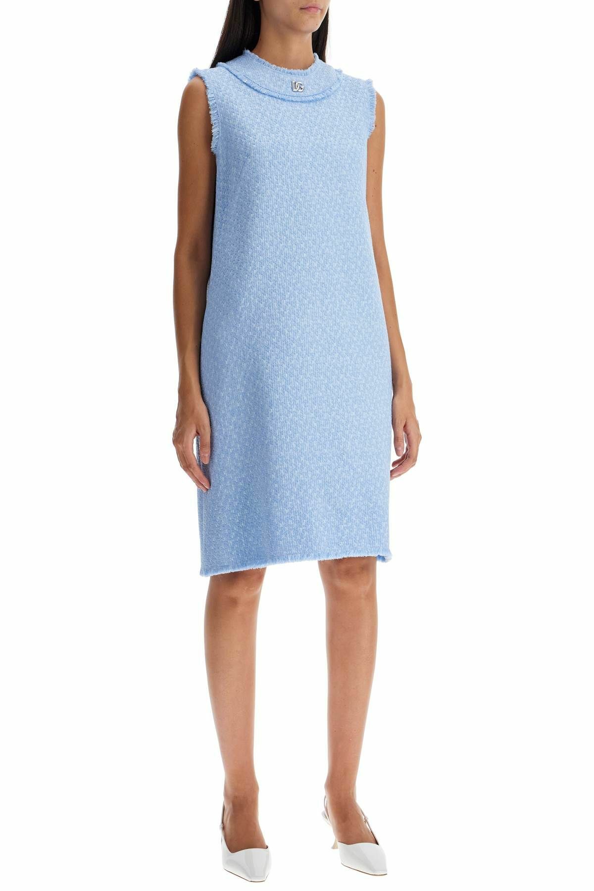 DOLCE & GABBANA 's tweed mini dress Light blue Dolce & Gabbana