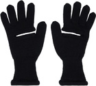 ISSEY MIYAKE Black Chunky Wool ACC Gloves