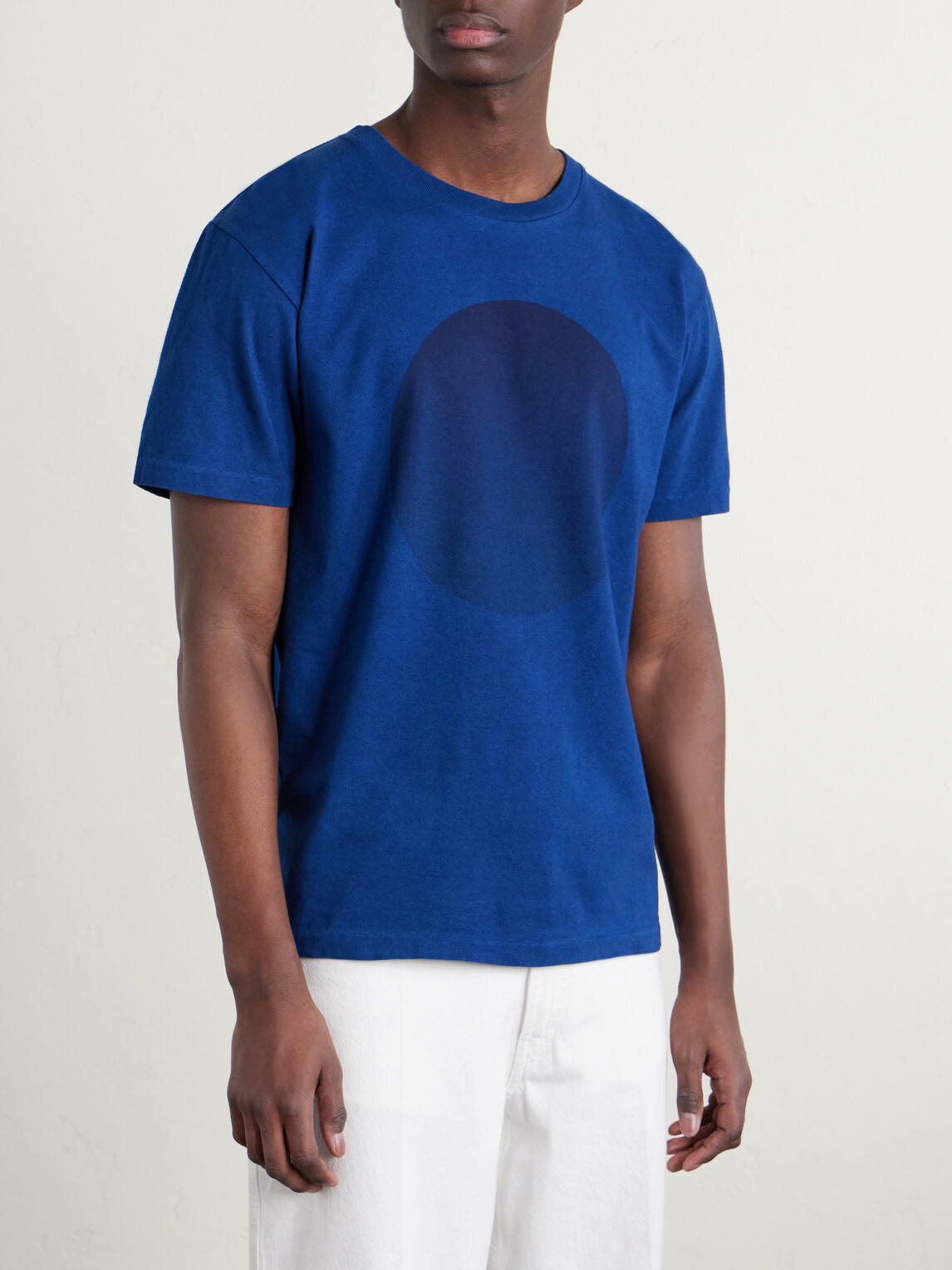 Blue Blue Japan - Printed Cotton-Jersey T-Shirt - Blue