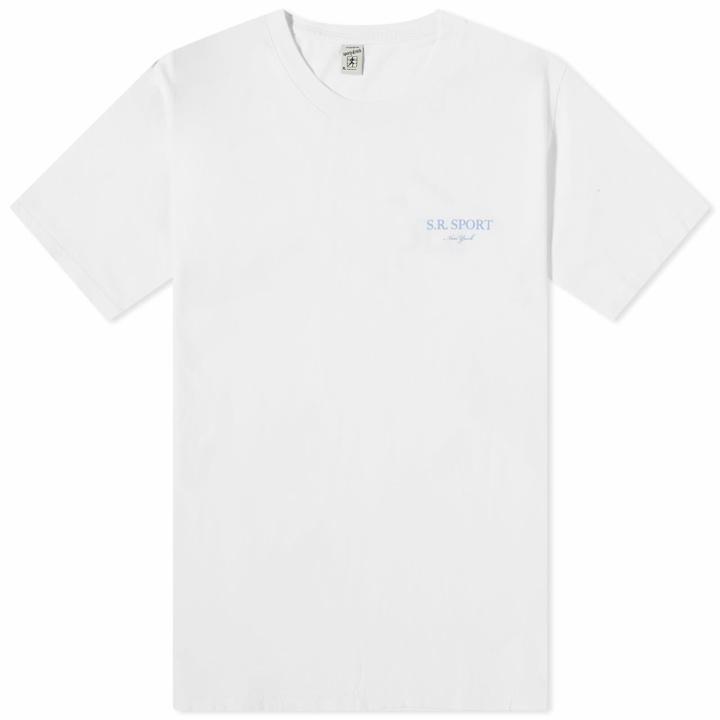 Photo: Sporty & Rich Wimbledon T-Shirt in White/Washed Hydrangea