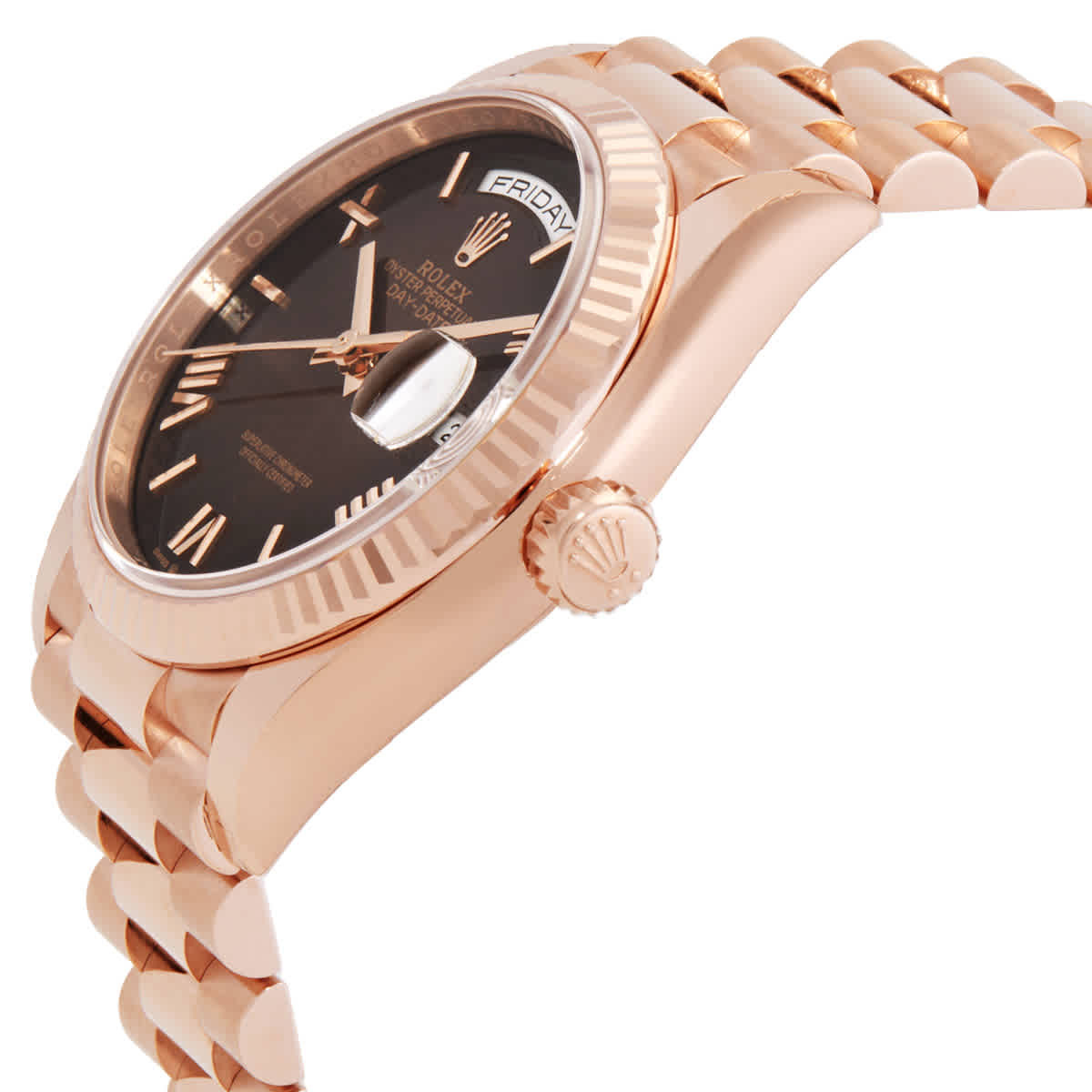 Rolex Day Date Automatic Chronometer Brown Dial Unisex Watch M128235-0075
