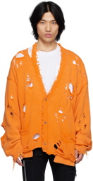 Doublet Orange Destroyed Cardigan