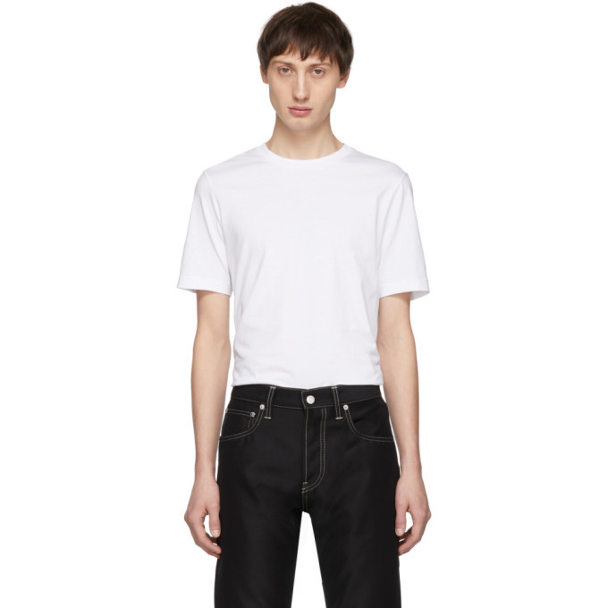 Photo: Helmut Lang White Overlay Logo T-Shirt