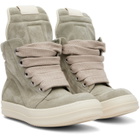 Rick Owens Taupe Tower Jumbolace Geobasket Sneakers