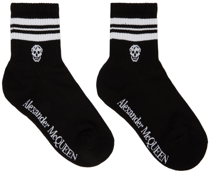Photo: Alexander McQueen Black & White Stripe Skull Sport Socks